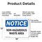 Signmission Non-Hazardous Waste Area OSHA Notice Sign, Aluminum, 18in W x 12in L, 2PK OS-2PACK-NS-A-1218-L-15073 - alternate 2